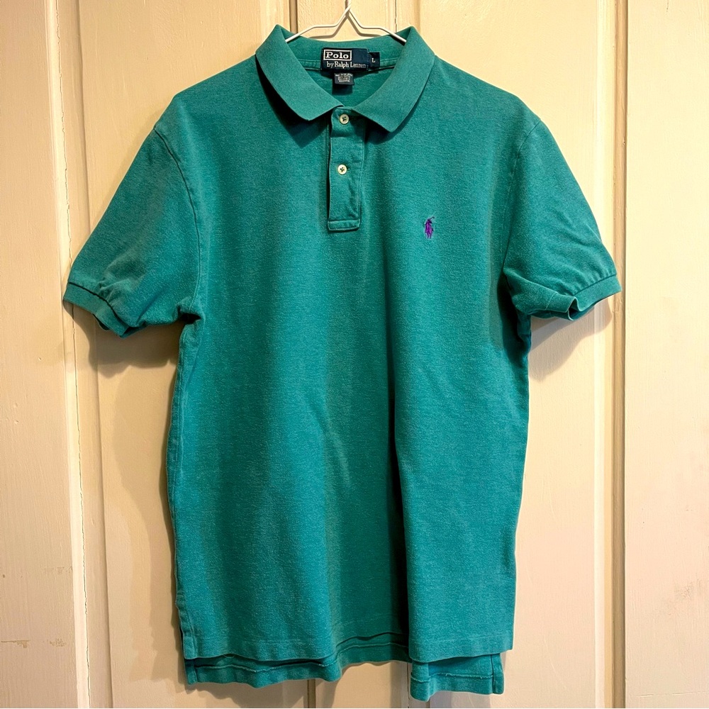 Ralph Lauren Teal Heather Men’s Large Polo Shirt! Excellent Condition!